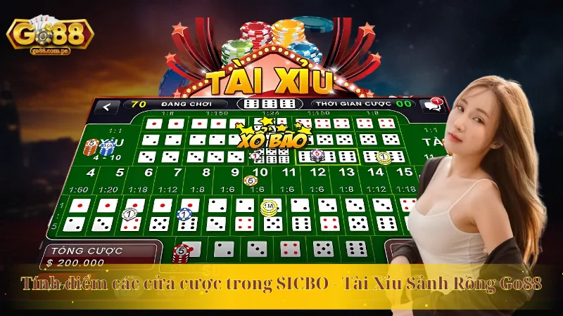 Hướng dẫn tính điểm các cửa cược trong SICBO - Tài Xỉu Sảnh Rồng Go88